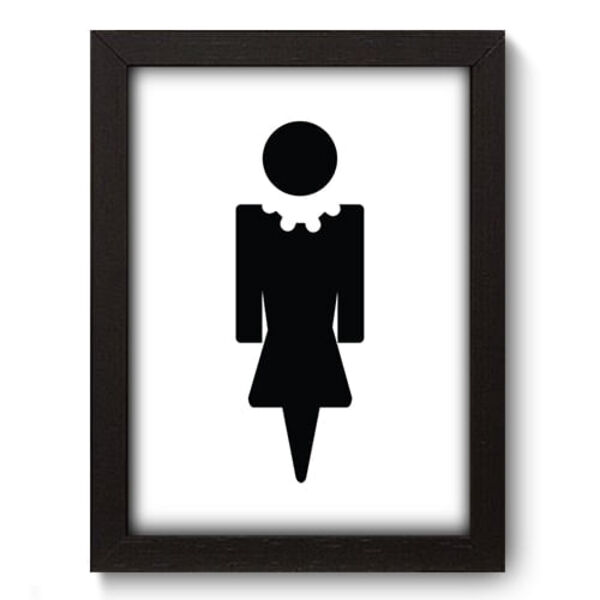 Quadro Decorativo - Banheiro Feminino - 19cm X 25cm - 353qddp