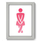 Quadro Decorativo - Banheiro Feminino - 19cm X 25cm - 355qddb