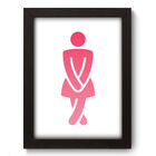 Quadro Decorativo - Banheiro Feminino - 19cm X 25cm - 355qddp