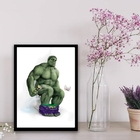 Quadro Decorativo Banheiro Infantil 24x18cm - Com Vidro Moldu