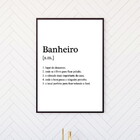 Quadro Decorativo Banheiro Significado 33x24cm - Com Vidro Mo