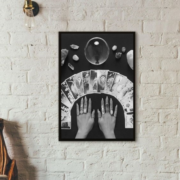 Quadro Decorativo Baralho Cigano 33x24cm - Com Vidro Moldura: