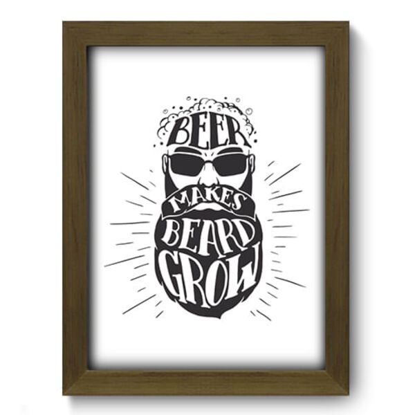 Quadro Decorativo - Barba - 19cm X 25cm - 356qddm
