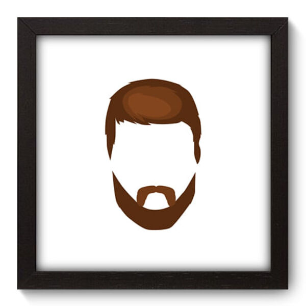Quadro Decorativo - Barba - 22cm X 22cm - 382qddp