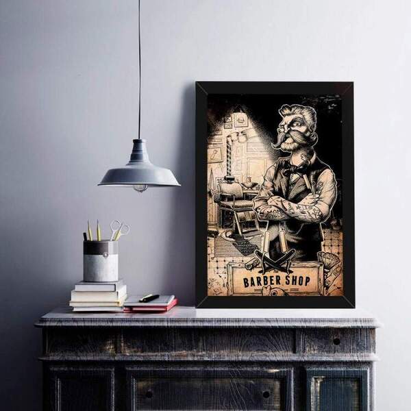 Quadro Decorativo Barbearia 1  20x30cm