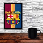 Quadro Decorativo Barcelona Futebol Clube 24x18cm - Com Vidro