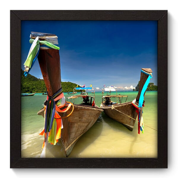 Quadro Decorativo - Barco - 22cm X 22cm - 023qnpap
