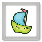 Quadro Decorativo - Barco - 22cm X 22cm - 136qdbb
