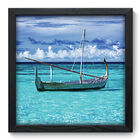 Quadro Decorativo - Barco - 33cm X 33cm - 034qdkp