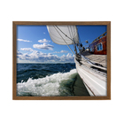 Quadro Decorativo Barco Velejando 40x50cm Marrom