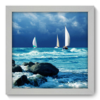 Quadro Decorativo - Barcos - 22cm X 22cm - 015qnpab