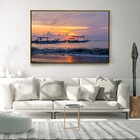 Quadro Decorativo Barcos De Pesca Em Bali Com Moldura E Sem V