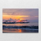 Quadro Decorativo Barcos De Pesca Em Bali Sem Moldura E Sem V