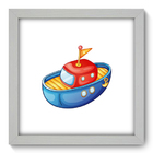 Quadro Decorativo - Barquinho - 22cm X 22cm - 037qdbb