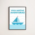 Quadro Decorativo Barquinho Viva Minhas Aventuras 45x34cm A3