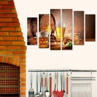 Quadro Decorativo Barriu De Chopp Cachaça Cevada 6 Peças