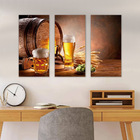 Quadro Decorativo Barriu De Chopp Cachaça Cevada Varias Peças