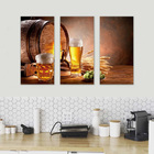 Quadro Decorativo Barriu De Chopp Cachaça Cevada Varias Peças