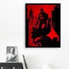 Quadro Decorativo Batman Preto E Vermelho 24x18cm Moldura:mad