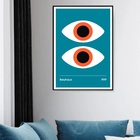 Quadro Decorativo Bauhaus Poster Olhos – Azul  - 70x50cm Mold