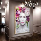 Quadro Decorativo Beautiful Flower Queen Com Moldura Dourada