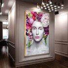Quadro Decorativo Beautiful Flower Queen Com Moldura Dourada