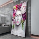 Quadro Decorativo Beautiful Flower Queen Com Moldura Marrom 2