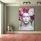 Quadro Decorativo Beautiful Flower Queen Com Moldura Marrom 9