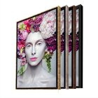 Quadro Decorativo Beautiful Flower Queen Com Moldura Prata 18
