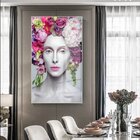 Quadro Decorativo Beautiful Flower Queen Com Moldura Prata E