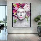 Quadro Decorativo Beautiful Flower Queen Com Moldura Preta E