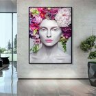 Quadro Decorativo Beautiful Flower Queen Com Moldura Preto 20