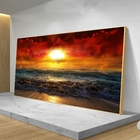 Quadro Decorativo Beautiful Sunset Com Moldura Dourada 90x60