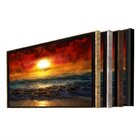 Quadro Decorativo Beautiful Sunset Com Moldura Marrom 180x120