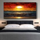 Quadro Decorativo Beautiful Sunset Com Moldura Preto 90x60