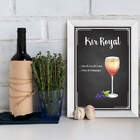Quadro Decorativo Bebida Kir Royal 33x43cm Moldura Branca