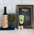 Quadro Decorativo Bebida Mojito 22x32 com Moldura Marrom
