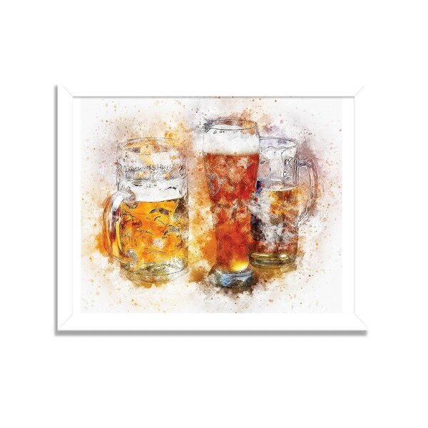Quadro Decorativo Beer Aquarela