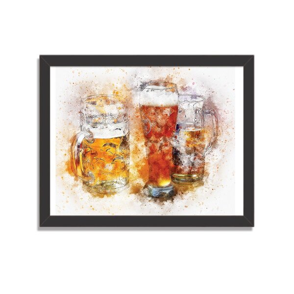 Quadro Decorativo Beer Aquarela