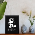 Quadro Decorativo Beethoven - Assinatura 33x24cm Moldura Bran