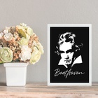 Quadro Decorativo Beethoven - Assinatura 45x34cm - Com Vidro