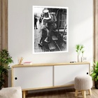 Quadro Decorativo Beijo Casal Despedida  - 70x50cm Moldura Br