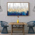 Quadro Decorativo Belas Linhas Douradas Moldura Dourada 180x1