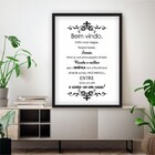 Quadro Decorativo Bem Vindo Sinta-se Em Casa Estética - 45x60