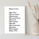 Quadro Decorativo Benção Da Casa 24x18cm Moldura Branca