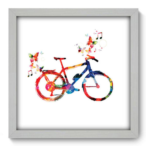 Quadro Decorativo - Bicicleta - 33cm X 33cm - 167qddb