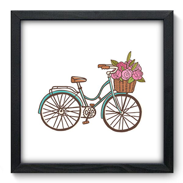 Quadro Decorativo - Bicicleta - 33cm X 33cm - 419qddp