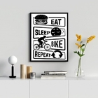 Quadro Decorativo Bicicleta- Bike Rotina 45x34cm - Com Vidro