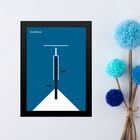 Quadro Decorativo Bicicleta Azul -  Bauhaus 33x24cm Moldura P