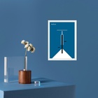 Quadro Decorativo Bicicleta Azul -  Bauhaus 33x24cm Moldura P